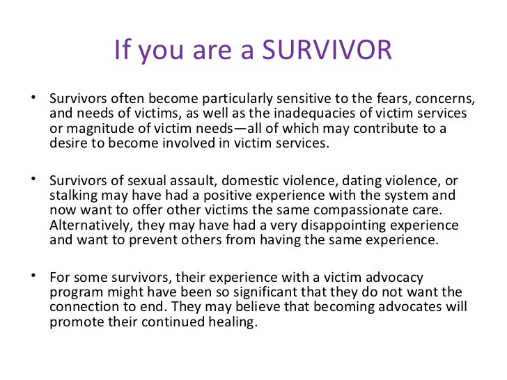 Dating a victim of domestic violence